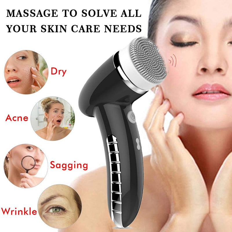 Cepillo Limpiador Facial 4 en 1